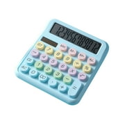 PATLOLLAV Colorful Candy Calculator for Kids,Mechanical Calculator Cute 12 Digit Large LCD Display Big Round Button Calculator,Easy to Press,for School Office Business Home,Automatic Sleep